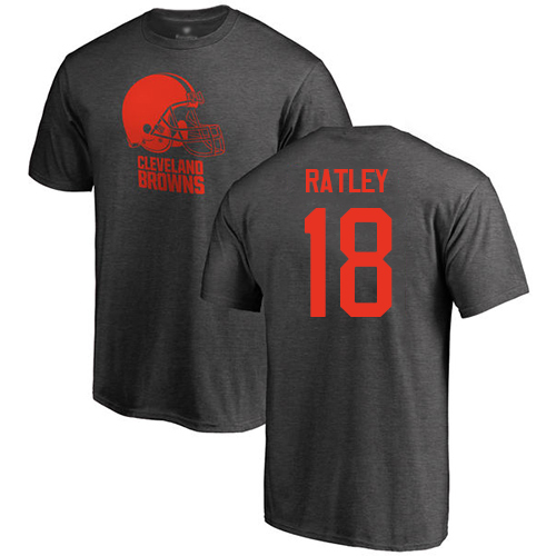 Men Cleveland Browns Damion Ratley Ash Jersey 18 NFL Football One Color T Shirt